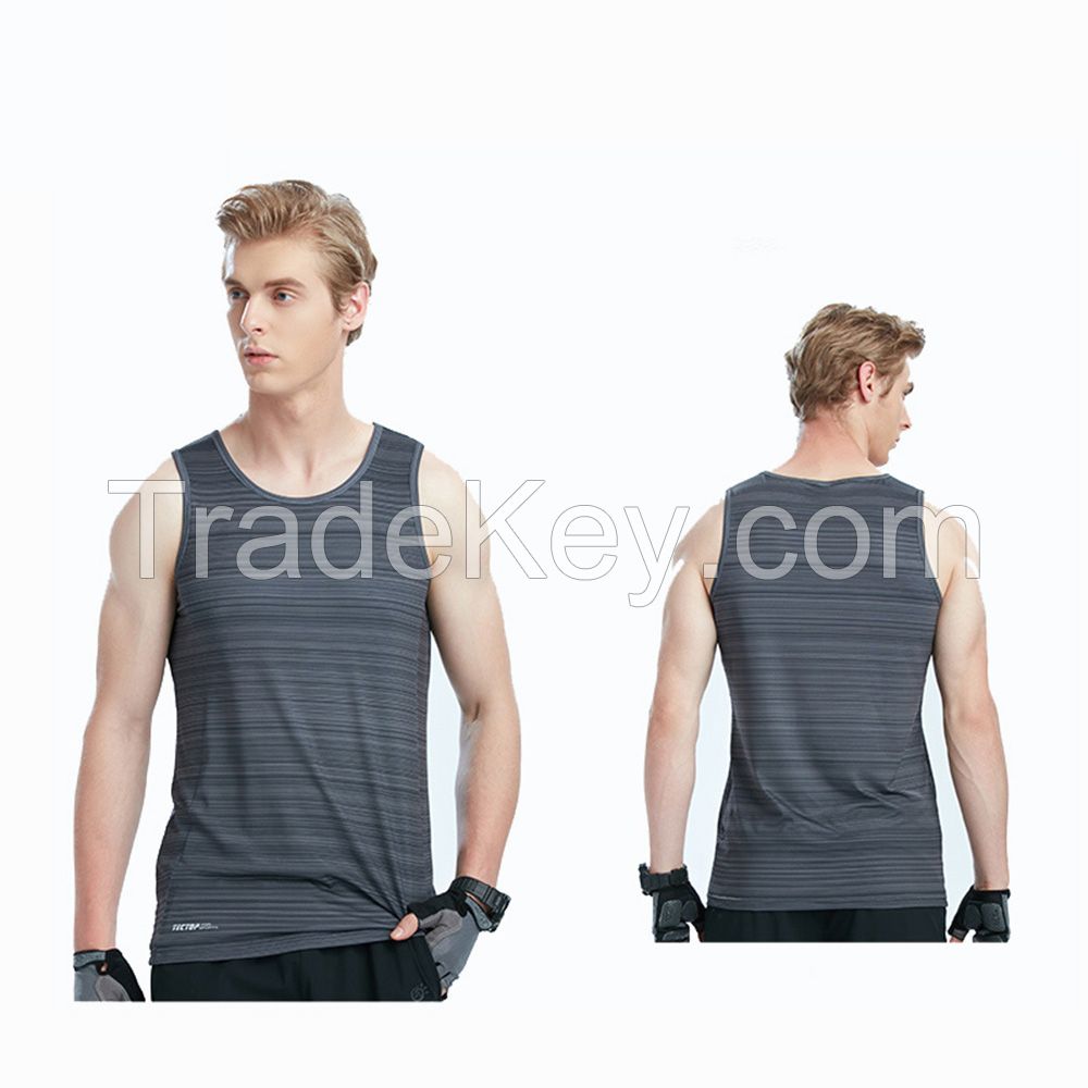 New Arrival Printing Basic Breathable Soft Sleeveless Camping Men Vest 