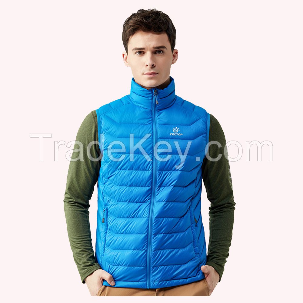  Fashion Men's Winter Nylon Warm Sleeveless Down Vest 