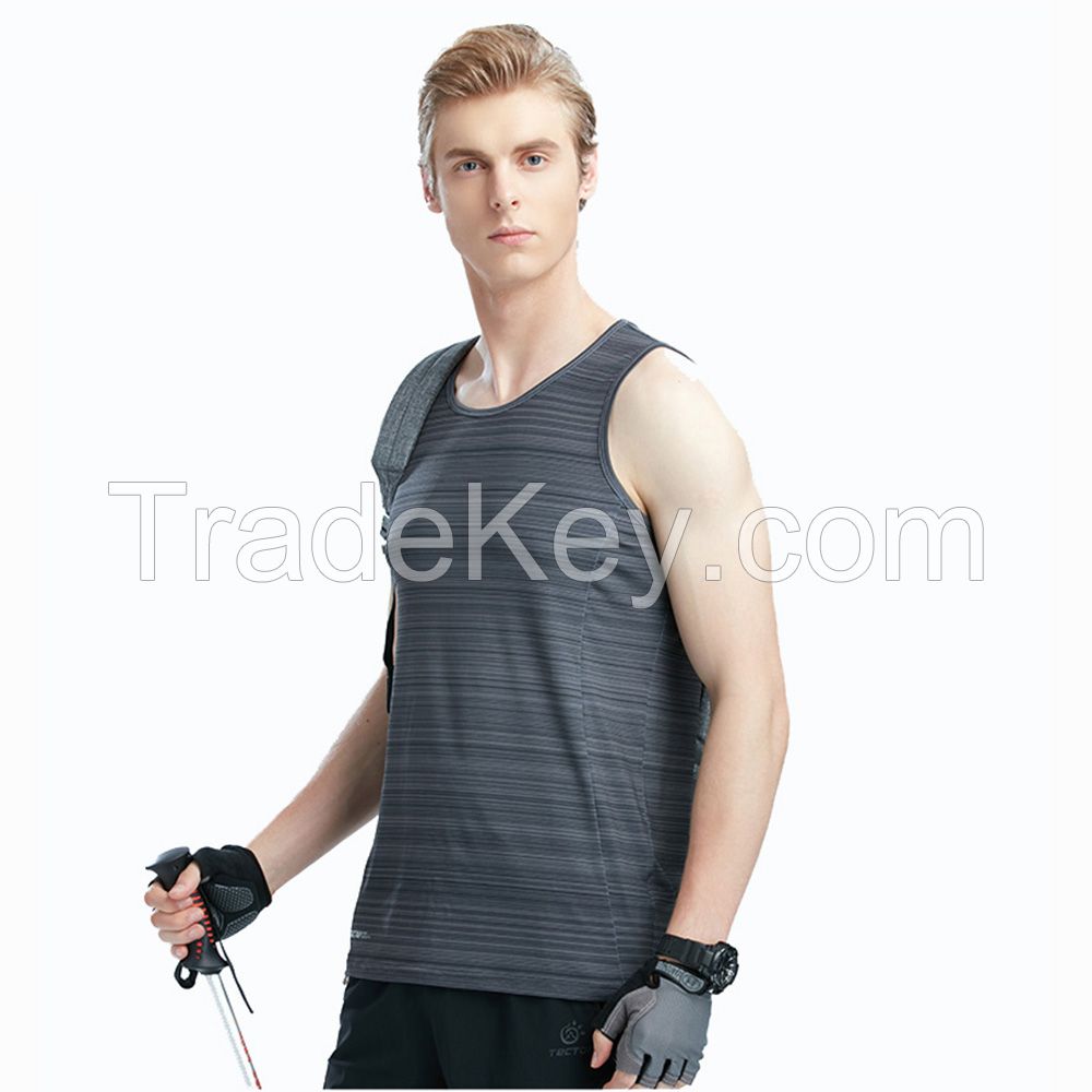 New Arrival Printing Basic Breathable Soft Sleeveless Camping Men Vest 