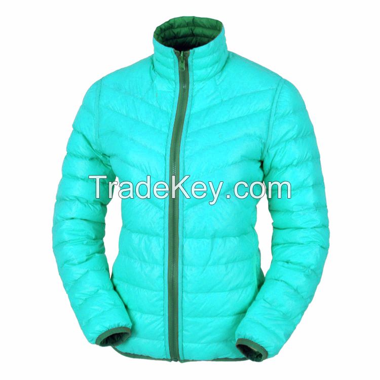 Ladies Nylon Padded Jacket Outdoor Light Weight Down Jacket For Motorcycle Riding