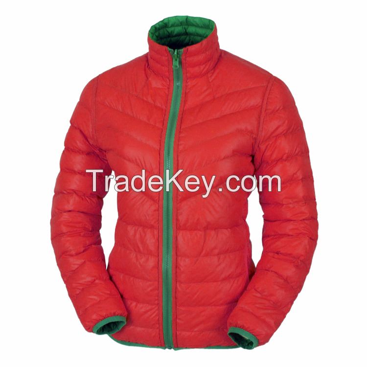 Ladies Nylon Padded Jacket Outdoor Light Weight Down Jacket For Motorcycle Riding