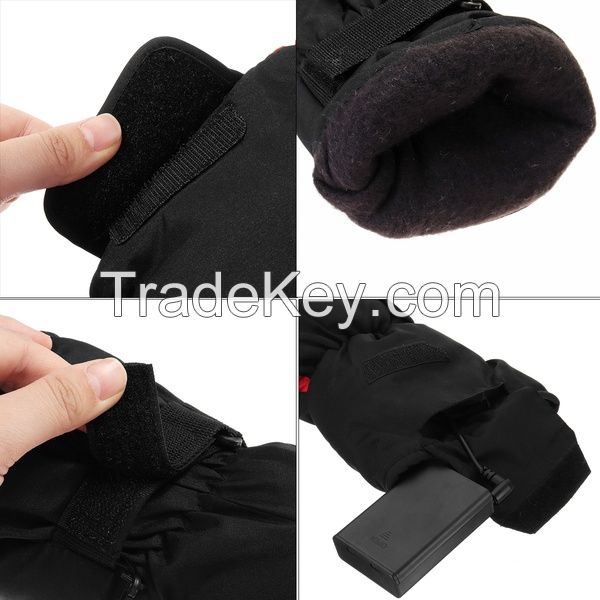 Winter Heating Gloves Hand Warmer Rechargeable Battery Heated Gloves Cycling Gloves 