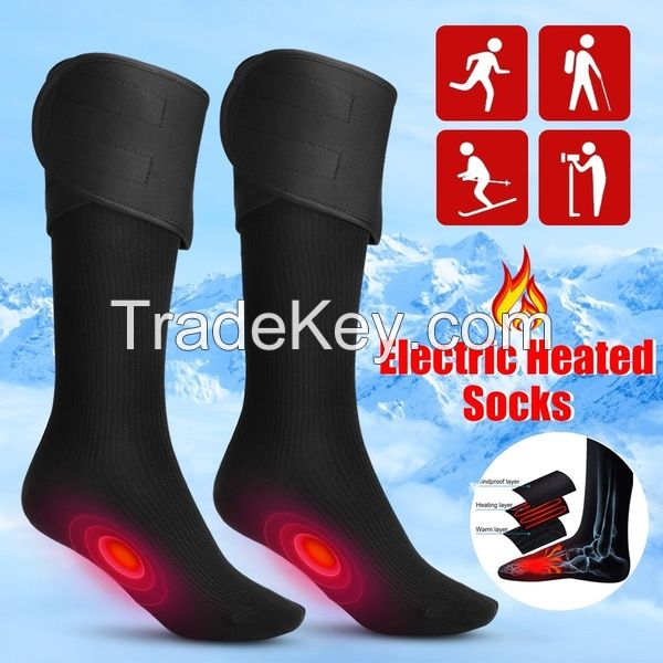 Electric Charging Battery Heated Cotton Socks Feet Thermal Winter Warmer Heater Accessories 