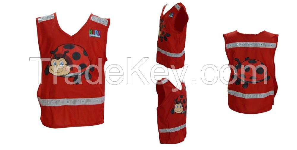 Children LED Light Up Reflective Safety Clothing Kids Carton Vest