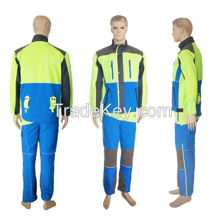 Customized Logo High Visibility Reflective Jacket Safety Jacket Worker Jacket For Chainsaw Pants