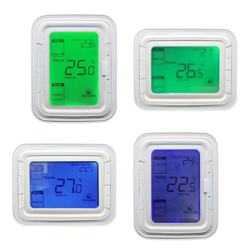 T6861 Large Screen Digital Smart AC Fan Coil Controller Thermostat