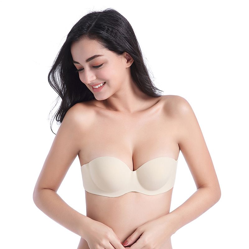 Seamless underwear, underwire free, gathered underwear, invisible bra, strapless bra