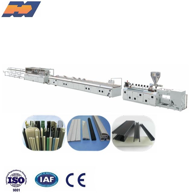 Plastic WPC PVC PP PE profile extrusion making machine production line