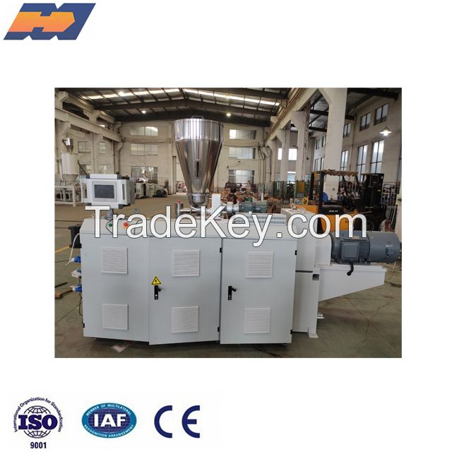 Plastic conical twin screw extruder machine double screw extruder