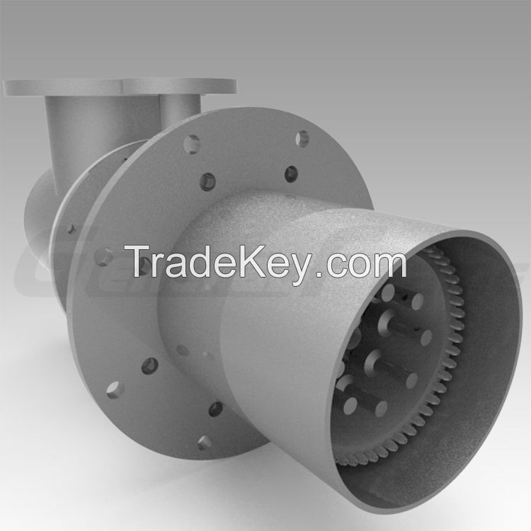 Low NOx industrial burner for heating device