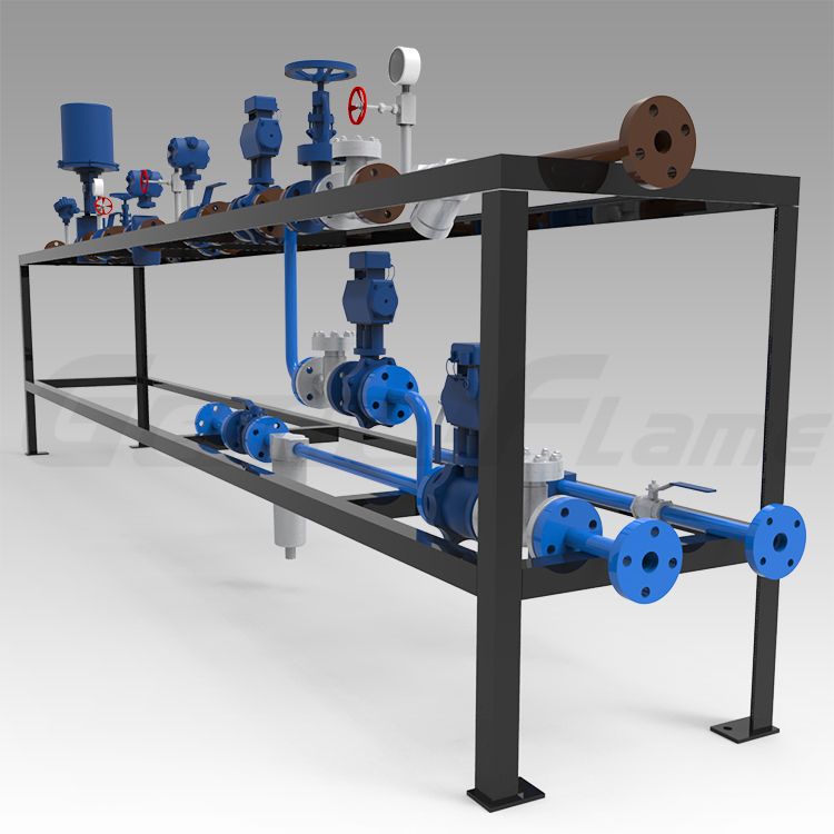 fuel oil and gas delivery system for industrial burner