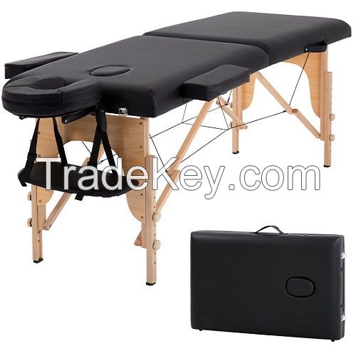 New Massage Table Massage Bed Spa Bed 73" Long Portable 2 Folding W/ Carry Case