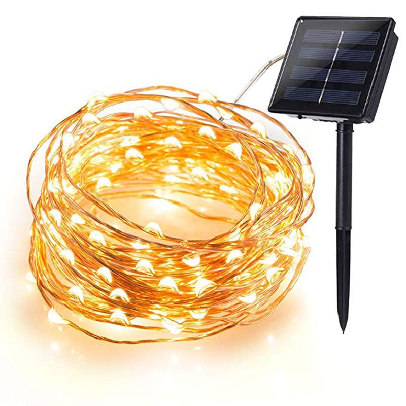 Solar String Lights, 8 Modes Copper Wire Lights, 100 LED 200 LED Starry Lights, Waterproof IP65 Fairy Christams Decorative Lights for Outdoor, Wedding, Homes, Party, Halloween (Warm White)