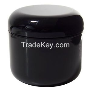 Black Polypropylene Plastic Double Wall Round Base/Top Jars