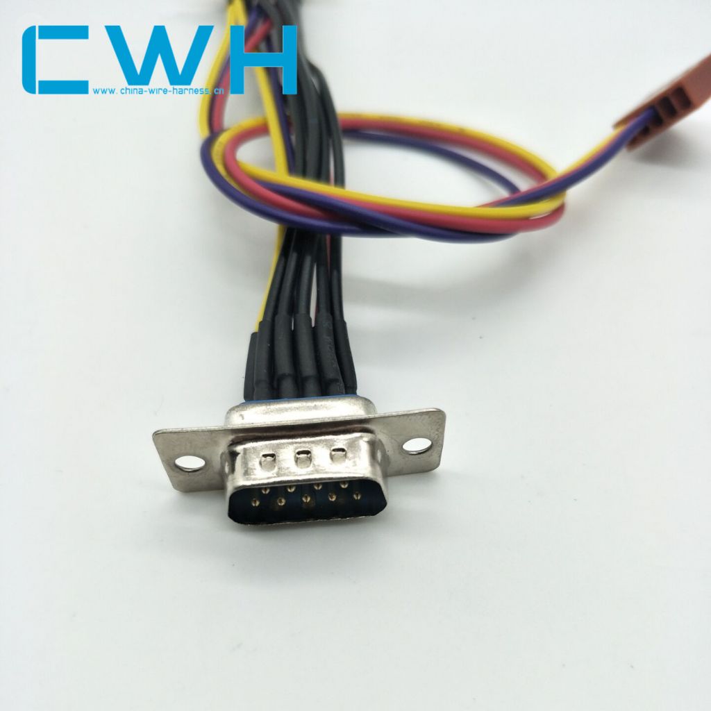 CWH custom wire harness DB9 connector electronic cable assembly