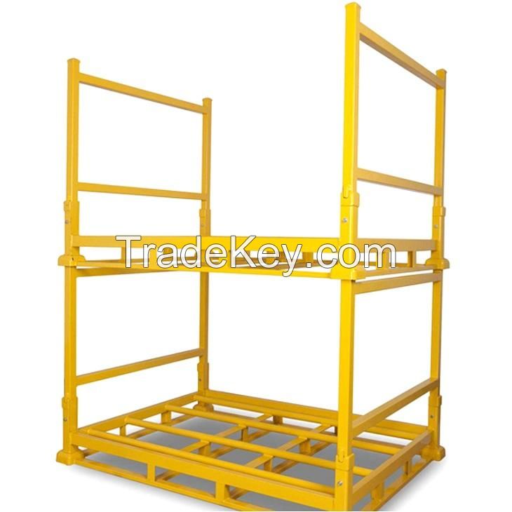 Foldable collapsible stacking stackable assembly Racks Pallet Stillage Storage Logistic Transportation Tyres Textile Roll