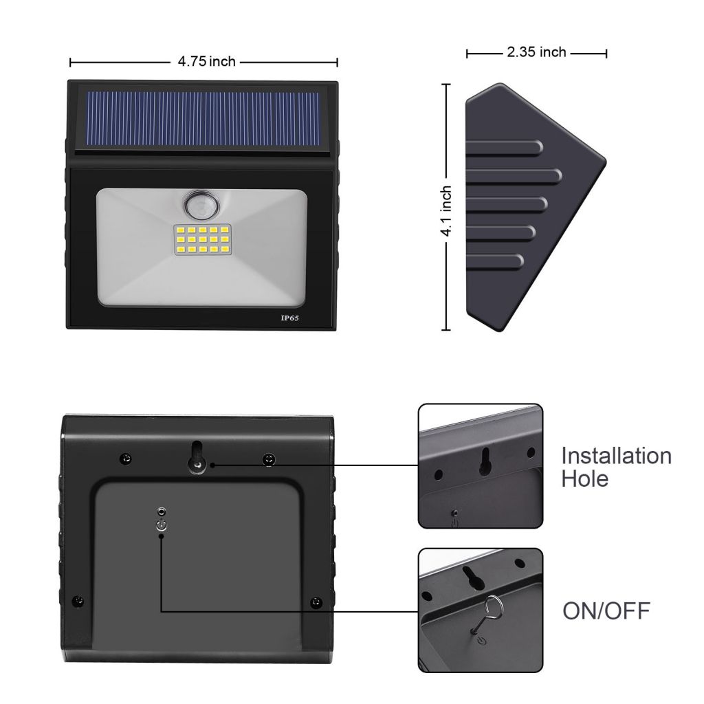 Solar wall  light solar motion sensor light solar garden light private mold