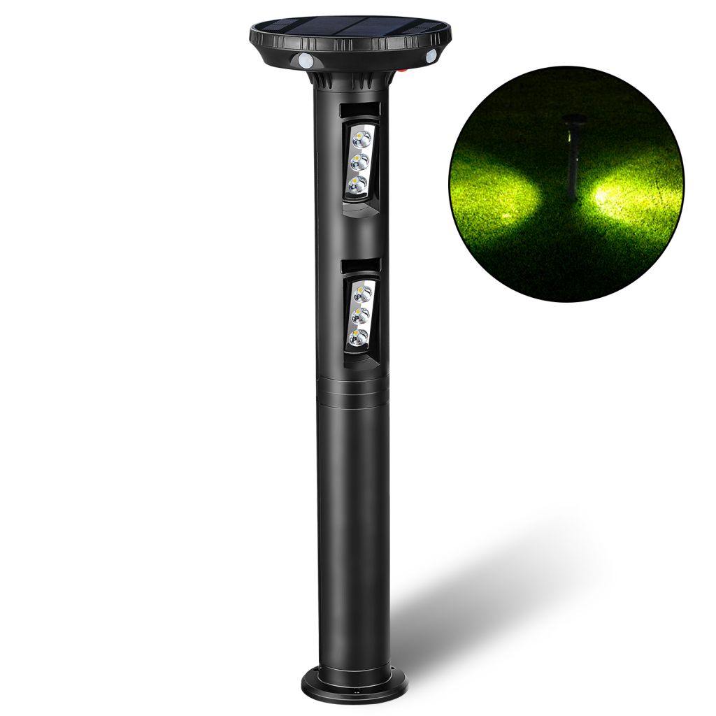 Solar path light 2 adjustable lamps head solar landscape light