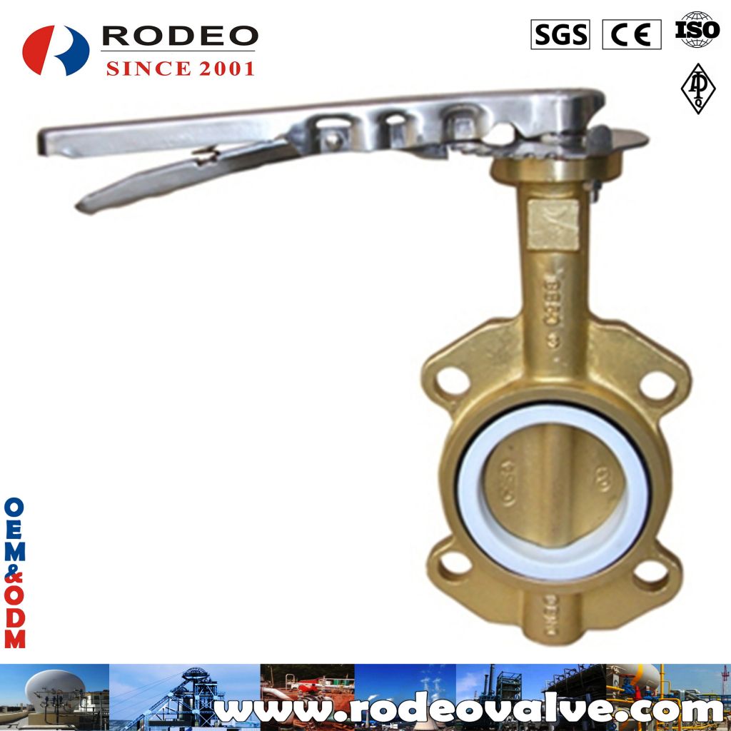 Bronze wafer butterfly valve