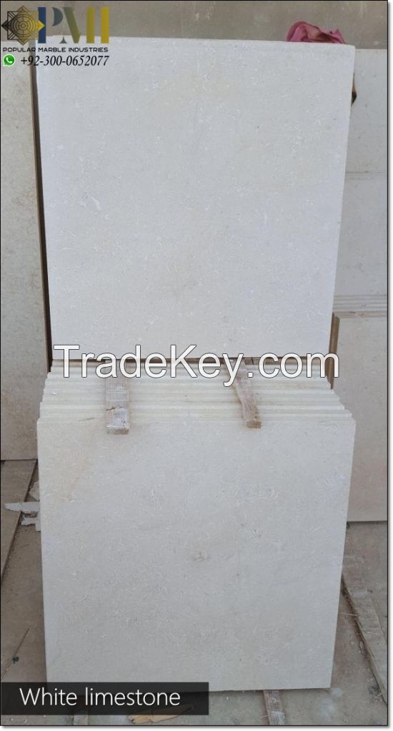 Pakistani white limestone for wall cladding