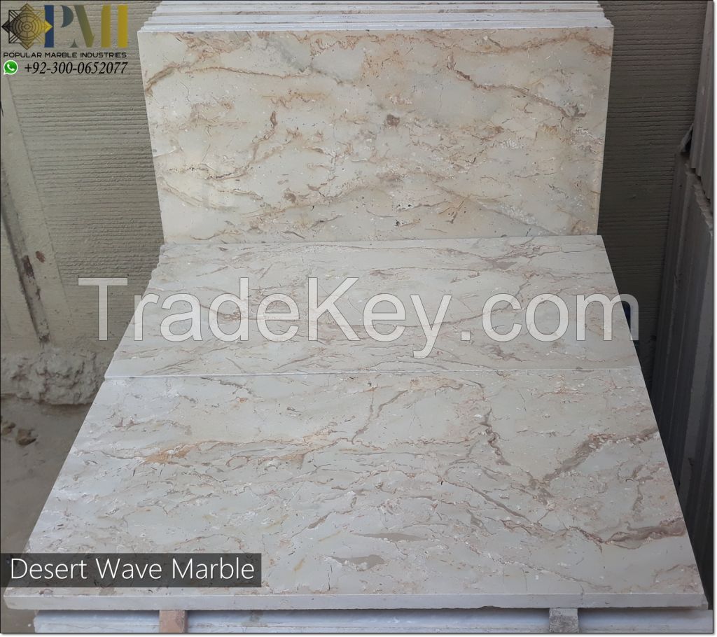 Pakistani marble Desert Wave tiles natural marble