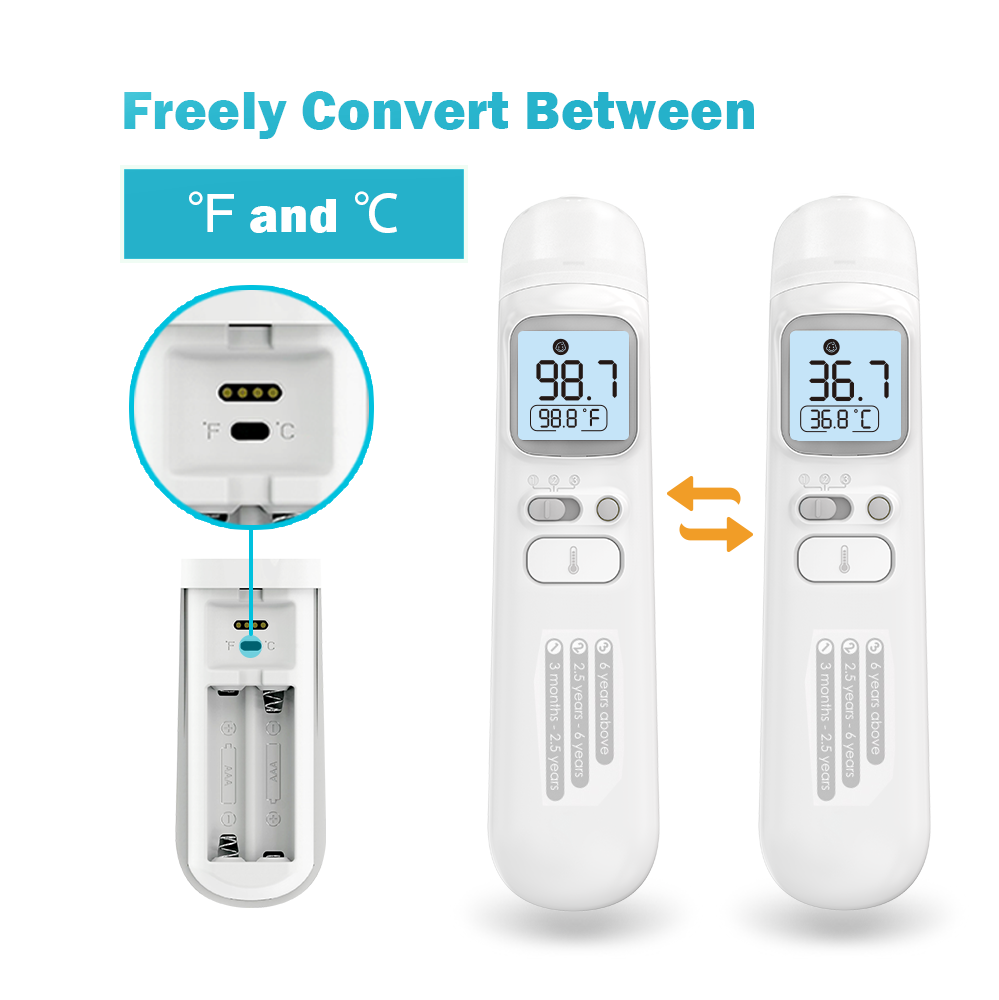 AOJ-20B digital infrared ear thermometer with forehead function household thermometer 