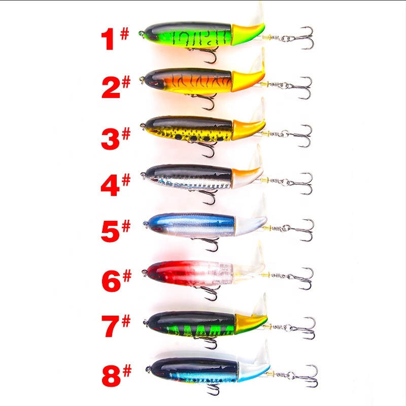 Fishing Lure Whopper Popper 10cm/13g Topwater Artificial Bait Hard Plopper Soft Rotating Tail Fishing Tackle Hooks