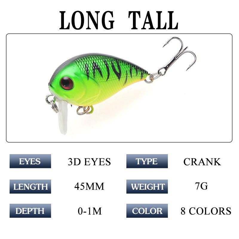 Small Crankbait Bass Fishing Artificial Hard Bait Sea Fishing Lure