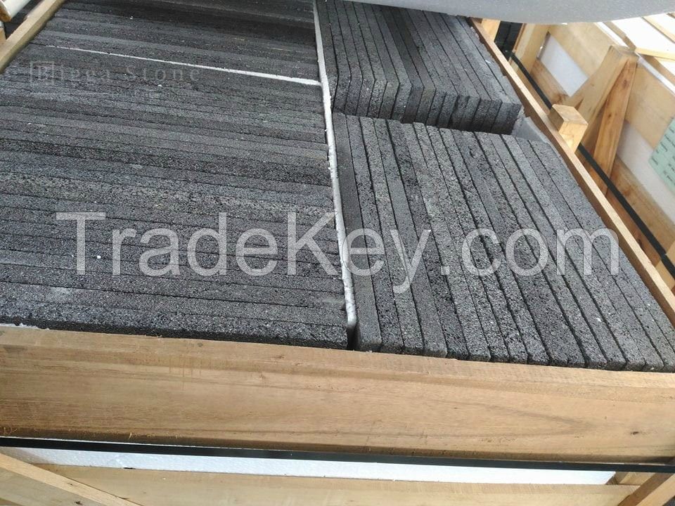 Pedra Hitam Preta - Piedra Hitam Lava Stone Tiles for Walling and Flooring