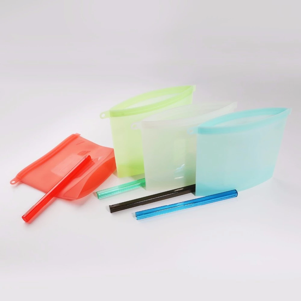 FDA Grade Reusable Ziplock For Preservation Fresh Silicone Food Storage Bag