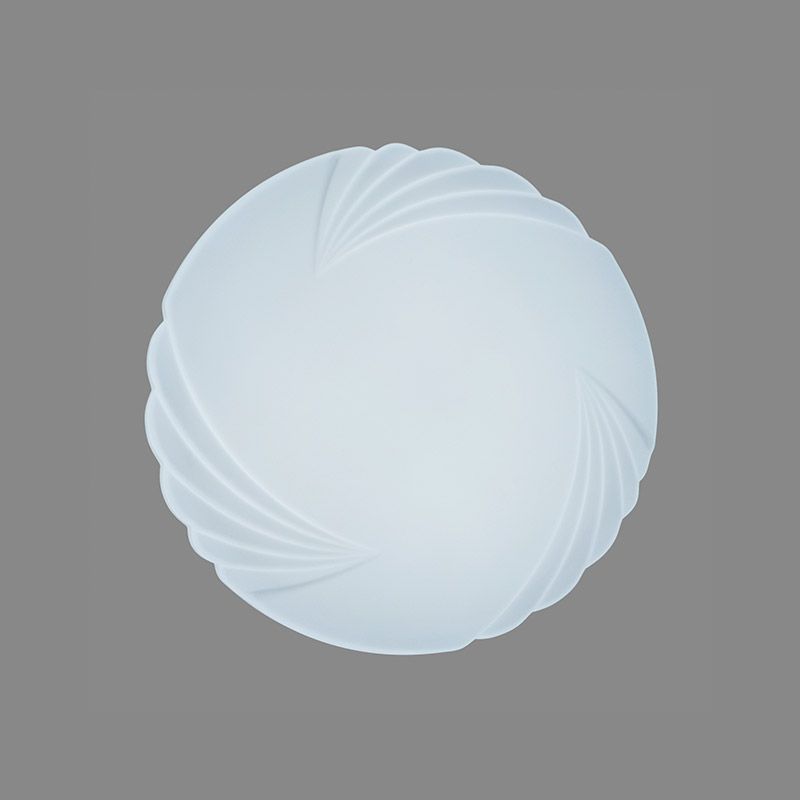 Flush mounted oyster white led ceiling light