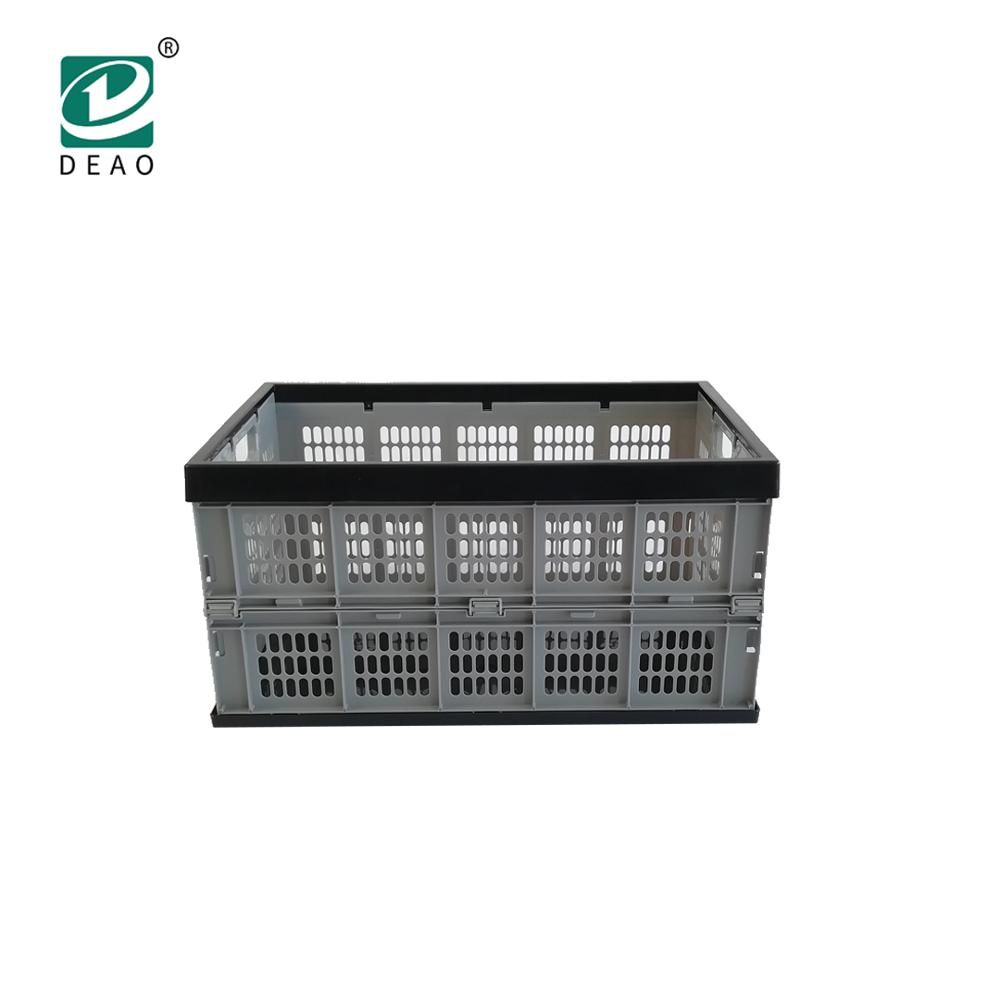 Mesh Style Foldable Plastic Storage Crate for Ftuits and Vegetables