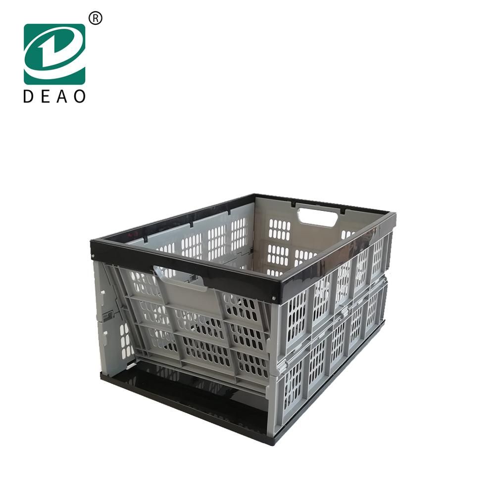 Mesh Style Foldable Plastic Storage Crate for Ftuits and Vegetables