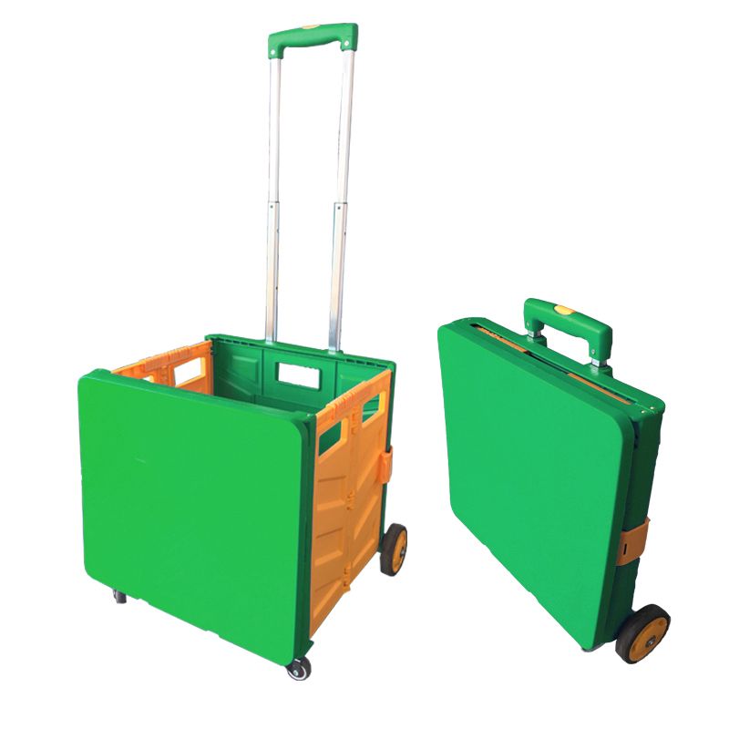 OEM available fashion and smart foldable plastic shopping trolley cart with universal wheels for adults