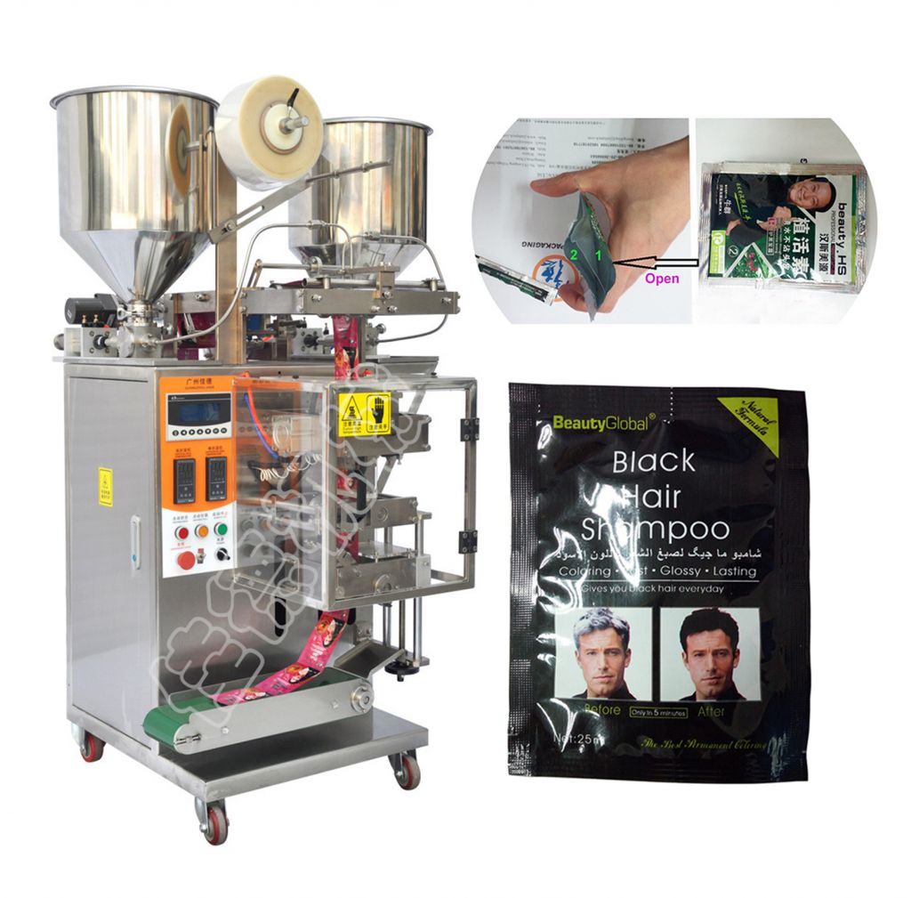 Automatic Hair Dye Shampoo Packing Machine(developer and colorant)