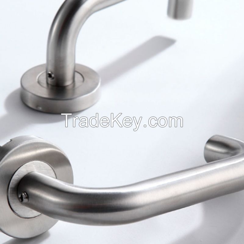 304 Stainless Steel Fire-Proof Door Handle Lock/ Keyhole Door Pull Handle with Excellent Quality