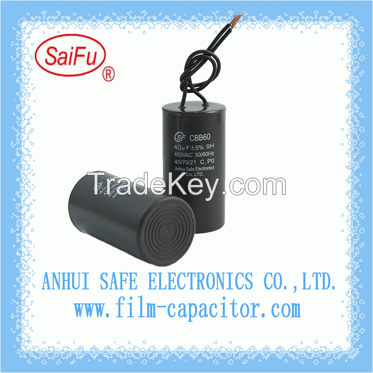 Cbb60 AC Motor Run Metal Shell Capacitor with Certificate