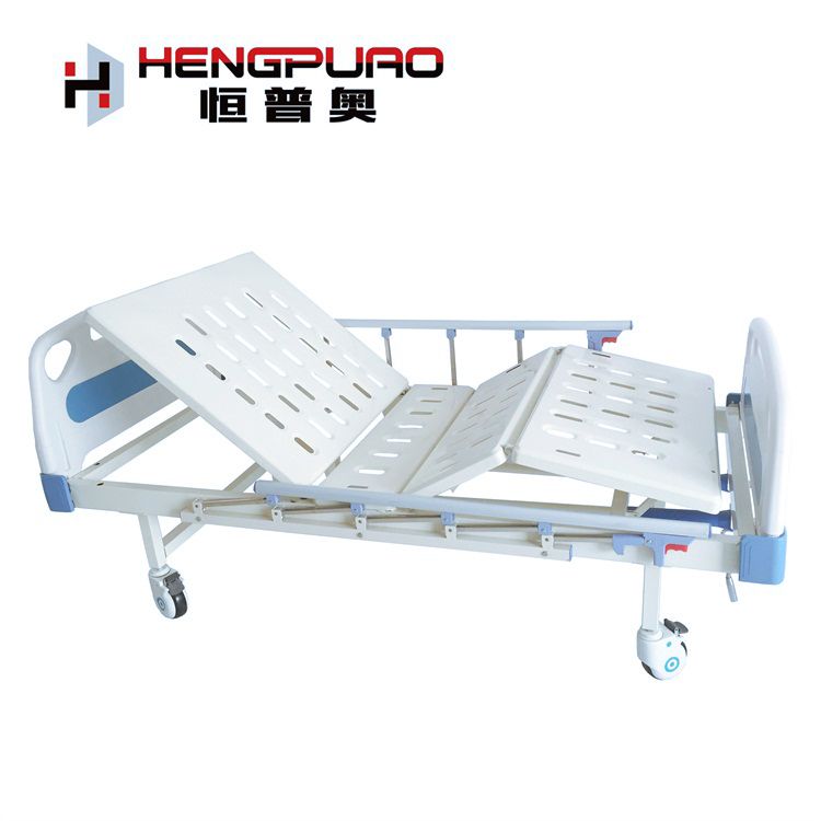 manual two cranks modern hospital bed for elderly man