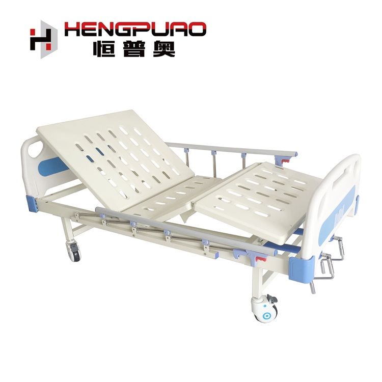 manual two cranks modern hospital bed for elderly man