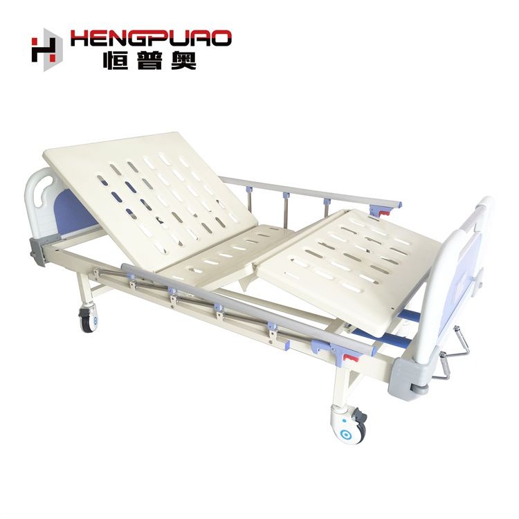 manual two cranks modern hospital bed for elderly man