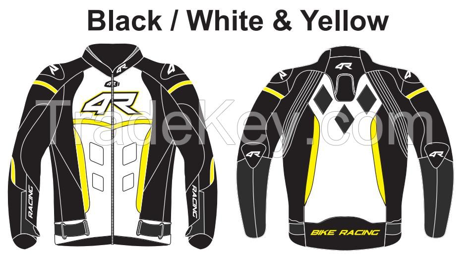 4R MOTORBIKE LEATHER RACING JACKET