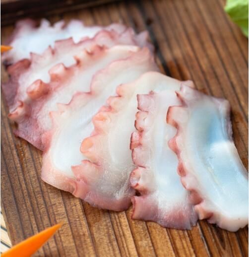 Frozen octopus tentacles slice for sushi