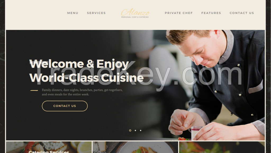 Website catering, food, drinks