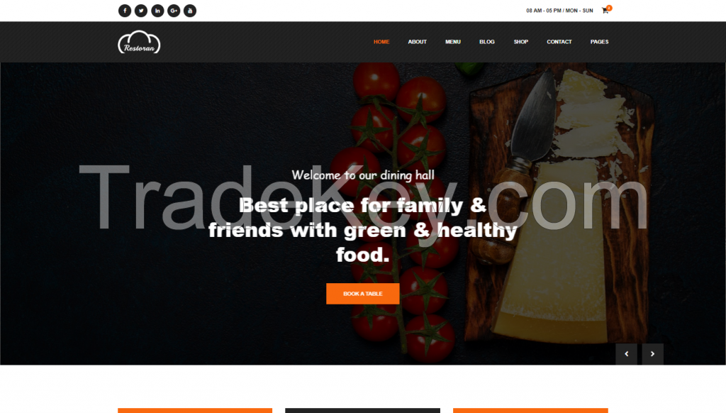 Website restaurant, beach club