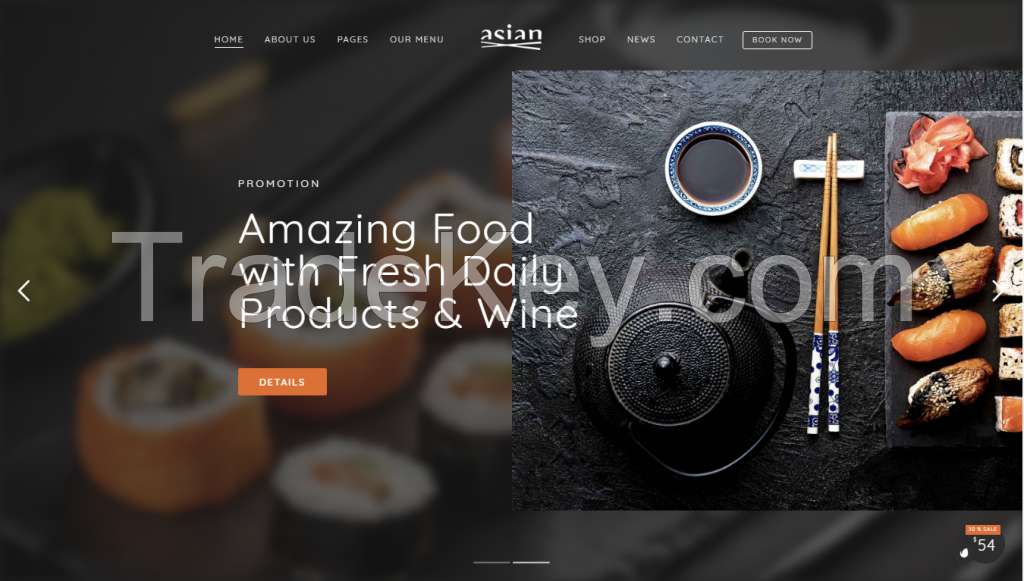 Website restaurant, beach club