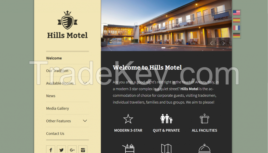 Website motel guest house apartment cottage tourist cottage tourism