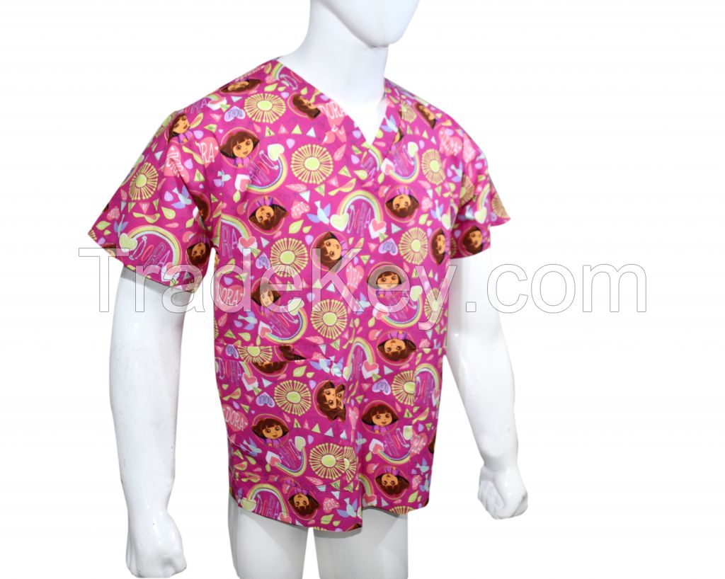 Nickelodeon scrub tops 