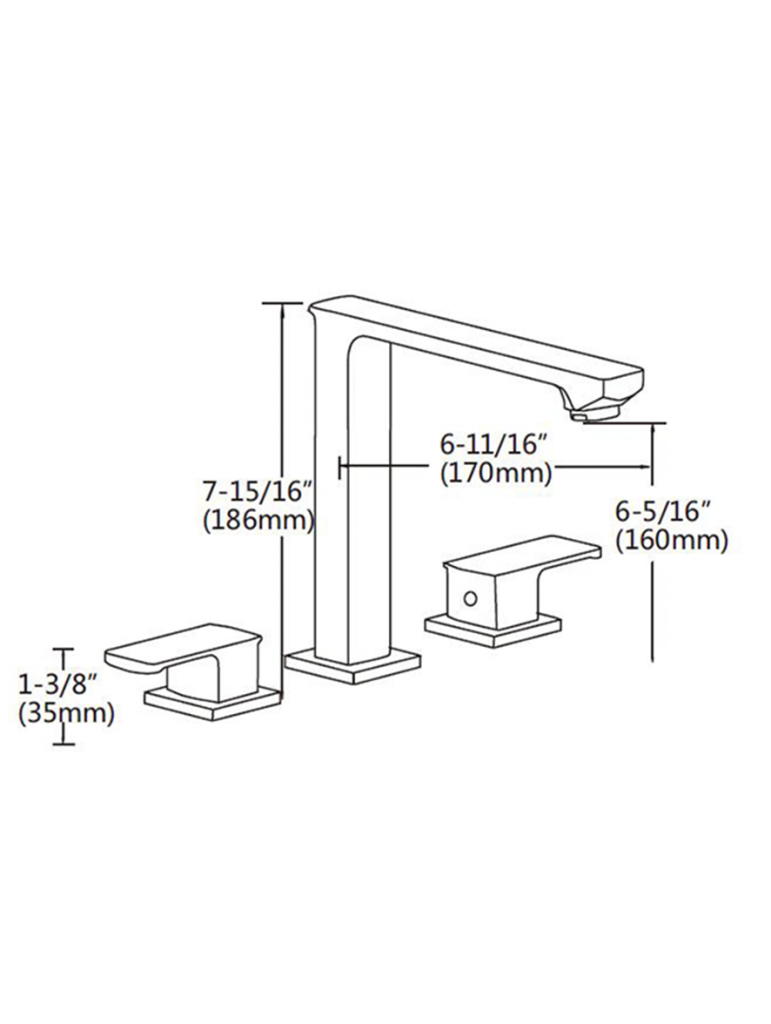 Wide Spread Lavatory Faucet