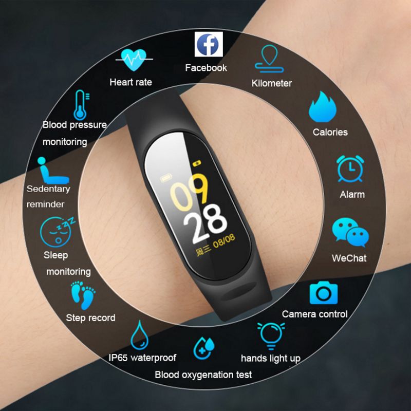 Watch. 2019 Smart Watch Men Women Heart Rate Monitor Blood Pressure Fitness Tracker Smartwatch Sport Smart Clock Watch For IOS Android