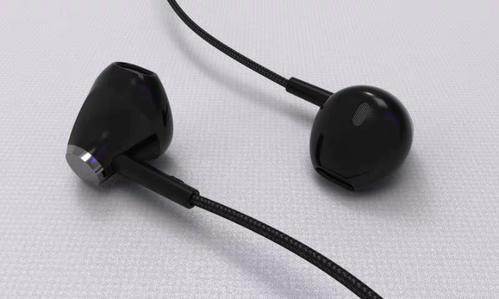 Headphones in-ear bass game line control cable with wheat